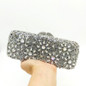 Clutch women crystal bag evening party minaudiere box purse bridal flower rhinestones handbag