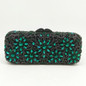 Clutch women crystal bag evening party minaudiere box purse bridal flower rhinestones handbag