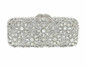 Clutch women crystal bag evening party minaudiere box purse bridal flower rhinestones handbag