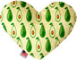 Avocado Paradise Inch Canvas Heart Dog Toy