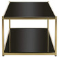 Safavieh Home Collection Zola Gold and Glass Rectangle Coffee Table