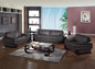 Blackjack Furniture 728 Ellington Collection Leather Match Modern Contemporary Upholstered Living Room, Den Loveseat, Brown