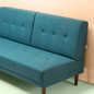 Zinus Juan Mid-Century 65 Inch Armless  Sofa / Living Room Couch, Turquoise