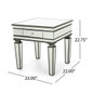 Christopher Knight Home 307446  Annabelle Modern Mirrored Accent Table with Drawer, Tempered Glass, Black Firwood Frame