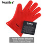 WALFOS 1 piece food grade Heat Resistant Silicone Kitchen barbecue oven glove Cooking BBQ Grill Glove Oven Mitt Baking glove