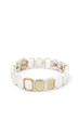 Two Tone Octagon Stretch Bracelet