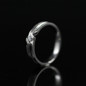 LASAMERO Rings for Men 0.065CT Round Cut Natural Diamond Ring 18k White Gold Engagement Wedding Ring