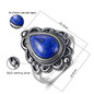 925 Sterling Silver Rings Natural Lapis Gemstone Rings Moonstone Ruby Zircon Ring for Women Gift Fine Jewellery
