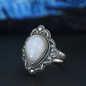 925 Sterling Silver Rings Natural Lapis Gemstone Rings Moonstone Ruby Zircon Ring for Women Gift Fine Jewellery