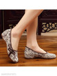 SOCOFY Floral Low Heeled Blend Round Toe Casual Flat & Loafers