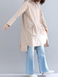 Hooded Asymmetric Hem Plain Trench Coat