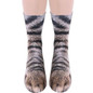 Unisex Animal Paw Crew Socks Sublimated Print
