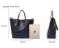 Reversible Vegan Leather Tote Bag