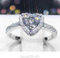 3 Colors Heart shape Promise Ring 925 sterling Silver AAAAA cz Stone Engagement Wedding Band Rings For Women menJewelry
