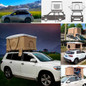 Pop Up ABS Hard Shell Aerodynamic Foldable Roof Top Tent Camping Rooftop 2.1x1.3M