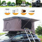 Pop Up ABS Hard Shell Aerodynamic Foldable Roof Top Tent Camping Rooftop 2.1x1.3M