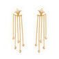 Long Tassel Crystal Earrings