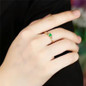 Lovely Green Stone Wedding Ring