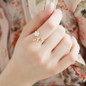 Lovely Flower Rhinestone Ring