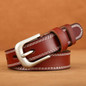Women's Genuine Leather Vintage Style Pin Buckle Belt