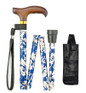 Ichigo Ichie Walking Cane - Aluminium Folding Telescopic Walking Stick(Floral Pattern)
