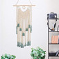 Macrame Wall Hanging Green and Beige Woven Tapestry Boho Chic Tassels Pendant Hippie Bohemian Wall Art Bedroom Living Room Dorm Backdrop Home Decorations, 33"x 18" (No.2): Home & Kitchen