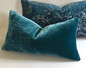 Silk Velvet Pillow Cover / Silk Velvet Teal Pillow Cover / Turquoise Velvet 18x18 20x20 22x22 24x24 26x26 Pillow Covers