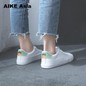 Women Sneakers 2019 Fashion Breathble Vulcanized Shoes Women Pu leather Platform Shoes Women Lace up Casual Shoes White sneaker
