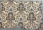 Tapestry Upholstery Remnant / Blue Brown Beige Fabric Remnant / Home Decor Fabric / Furniture Fabric