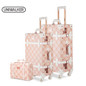 3PCS/SET Spinner Luggage Set Vintage Print suitcase PU Leather Water-resistant Upright Travel Trolley Rolling wheel box