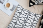 Home Decor Embroidered Abstract Geometric Canvas Cushion Cover