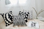 Home Decor Embroidered Abstract Geometric Canvas Cushion Cover