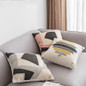 Embroidery Geometric Cotton Square  Pillow Cover