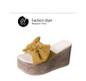 Aphixta Summer Women Wedge Slippers Platform Appliques Butterfly-knot Beach Antiskid Female Sandals Clog Shoes Slides Women