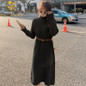 2020 Casual Loose Long Dress High collar Thick Sweater Dress Women Autumn Winter Twisted Knit Dress Female Knitting dress
