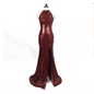 Split long hanging neck sequins fishtail slim evening dress nightclub dress