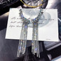 Fashion Long Tassel Full Rhinestone Drop Earrings for Women Bijoux Shiny Water Drop Crystal Dangle Earrings Jewelry Gifts