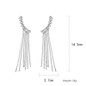Fashion Long Tassel Full Rhinestone Drop Earrings for Women Bijoux Shiny Water Drop Crystal Dangle Earrings Jewelry Gifts