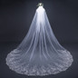 White Tulle Embroidery Bridal Veils One Layers Long Wedding Women Veil Bridal Accessories For Wedding