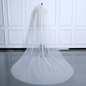 White Beige Long Bridal Veils for Women One Layer / Double Layer Cathedral Wedding Veils Accessories