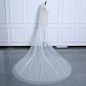 White Beige Long Bridal Veils for Women One Layer / Double Layer Cathedral Wedding Veils Accessories