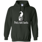 Pets Not Bets Sitting White Greyhound Pullover Hoodie