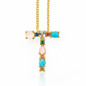 Multicolored Initial Necklace