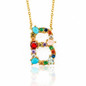 Multicolored Initial Necklace