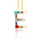 Multicolored Initial Necklace