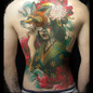 Big Large Full Back Chest Tattoo Stickers Fish Wolf Tiger Dragon Waterproof Temporary Tattoos
