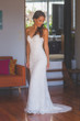 Chic Strapless Sweetheart Lace Wedding Dress with Appliques W705