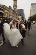 Charming V Neck Sleeveless Lace Wedding Dress with Appliques W817