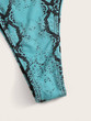 Snakeskin Underwire Top With High Cut Bikini Set