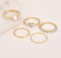 Boho Vintage Gold  5pcs Knuckle Ring Set